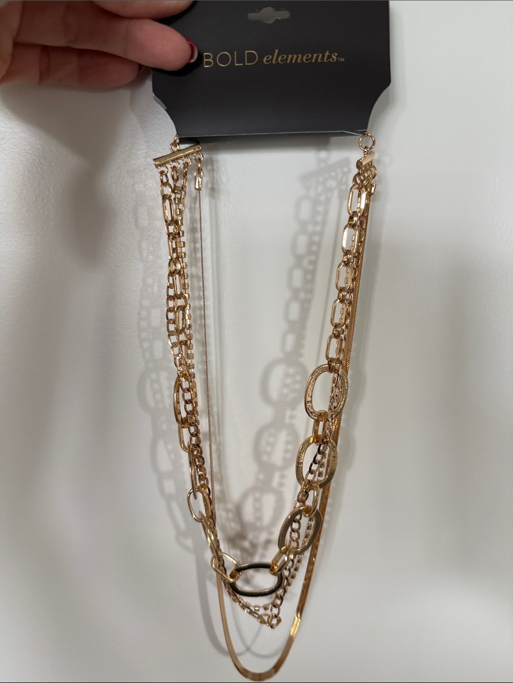 BOLD elements Gold Multi-Layer Chain Necklace